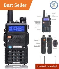 Professional UV-5R Two Way Radio - 5km Range with Advanced Features for Security