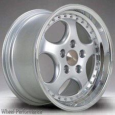 18 Zoll K4 Cup Felgen 8,5+9,5x18 silber für Porsche 928 944 964 968 986 993 996