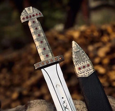Hand Forged Custom King Ragnar Lothbrok Viking Sword, Stainless Steel Replica