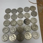( 29) 90% Silver Half Dollars Ben Franklin Lot 1948- 1962 Mixed Dates