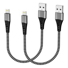 2Pack iPhone Charger Cable Short 30CM MFi Certified Fast Charging Lightning Lead