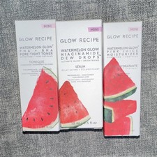 Glow Recipe Watermelon Glow Mini Set PHA/BHA Toner Dew Drops Serum Moisturizer