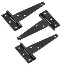 3x Heavy Duty T Strap Hinges Iron 8-12 Inch with Screws for Shed Barn Gate Fence