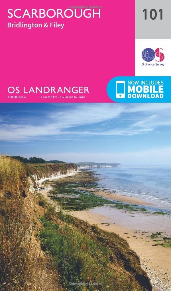 Ordnance Survey Landranger 101 Scarborough, Bridlington & Filey Map With Digital Version Pink - Image 5