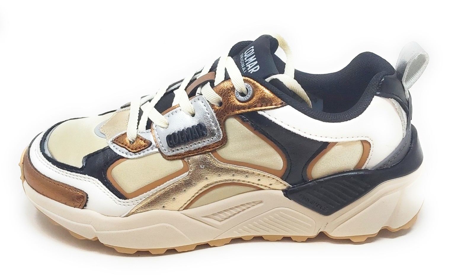 Colmar Zapato Mujer Garner Flashy 127 Bronce Oro Plata En Ante Y Malla