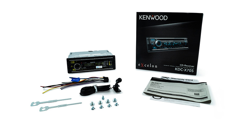 Kenwood eXcelon KDC-X705 Single DIN CD Receiver Bluetooth HD Radio Alexa USB