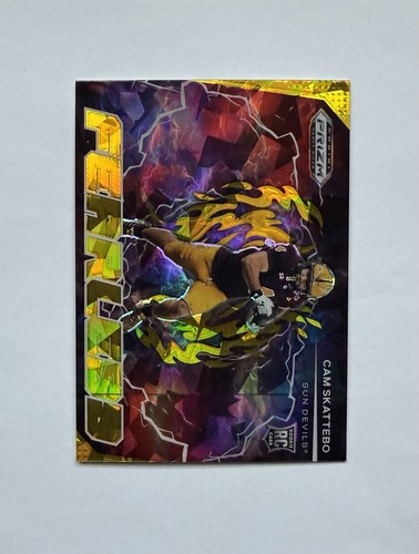 Cam Skattebo [Gold Ice] #F-CSO 2025 Panini Prizm Draft Picks Fearless card