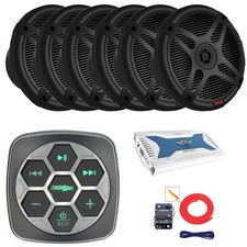 Metra Marine 3-Zone and Controller, 6x 6.5" 600W Speakers, 6-CH Amplifier, Kit