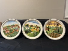 LOT of 3 Villeroy & Boch Design Naif Laplau The Four Seasons SPRING SUMMER FALL
