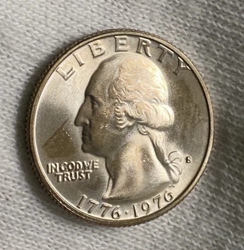 Bicentennial SILVER Uncirculated Quarter~1776-1976-S~ Nice Detail~FREE SHIPPING~