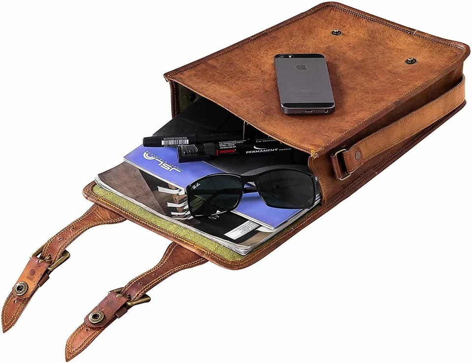 MUY ÚNICO Para hombres Vintage Cuero Laptop Mochila Mochila Bolso Mensajero Cartera Foto 2 de 4