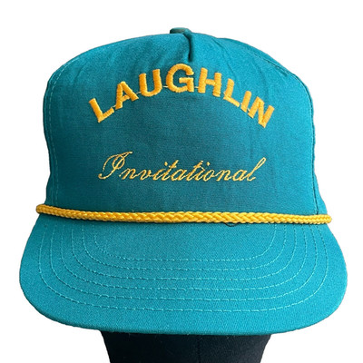 VTG 1980's Professional Bull Riders PBR Laughlin Inv. Rope Cord Hat Snapback USA