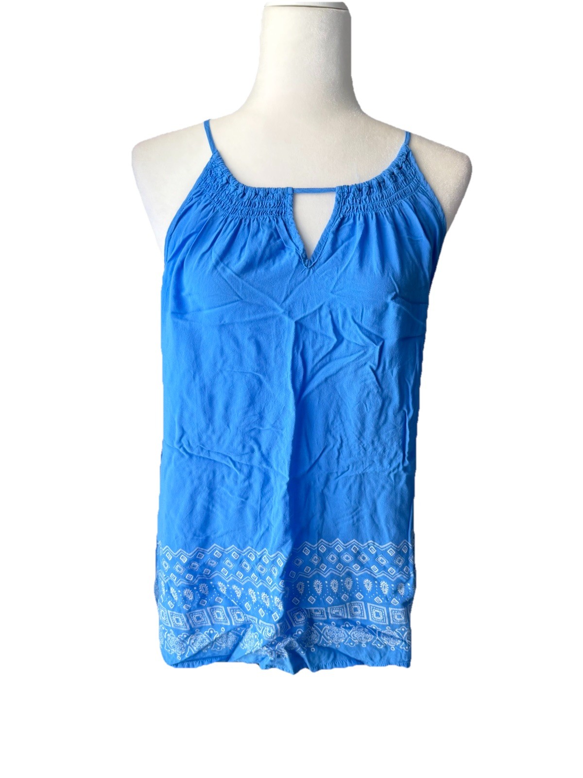 Old Navy Blue Sleeveless Blouse - Size Large
