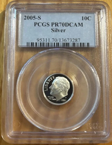 2005-S 10c SILVER PCGS PR70DCAM ROOSEVELT DIME PROOF DEEP CAMEO PR 70 DC