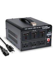5000 Watt Voltage Converter Transformer Heavy Duty Step Up/Down AC 110V/120V/...