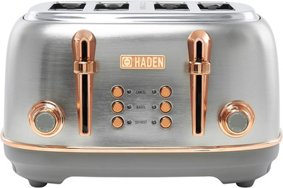 Heritage 4-Slice Stainless Steel Toaster with Adjustable Browning & Grip Feet