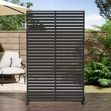 Privacy Fence Screen Outdoor 72" H×47" W 6 Panel HDPE Decorative Panels with ...