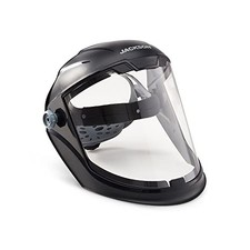 Jackson Safety,Black 14200 Maxview Premium Full Face shield/Face Guard clear