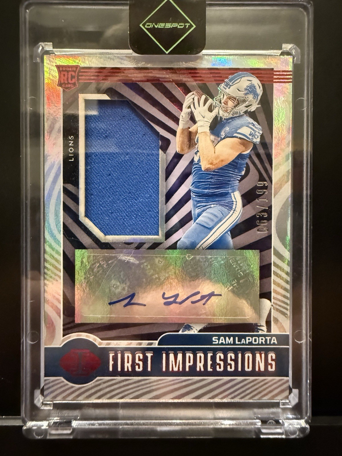 2023 Panini Illusions - First Impressions Autographed Sam LaPorta #131 Red /199