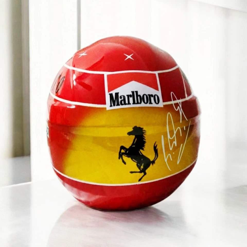 MICHAEL SCHUMACHER AUTOGRAPHED DOUBLE SIGNED 1:1 SCALE F1 HELMET 2004 FERRARI - Image 2 of 4