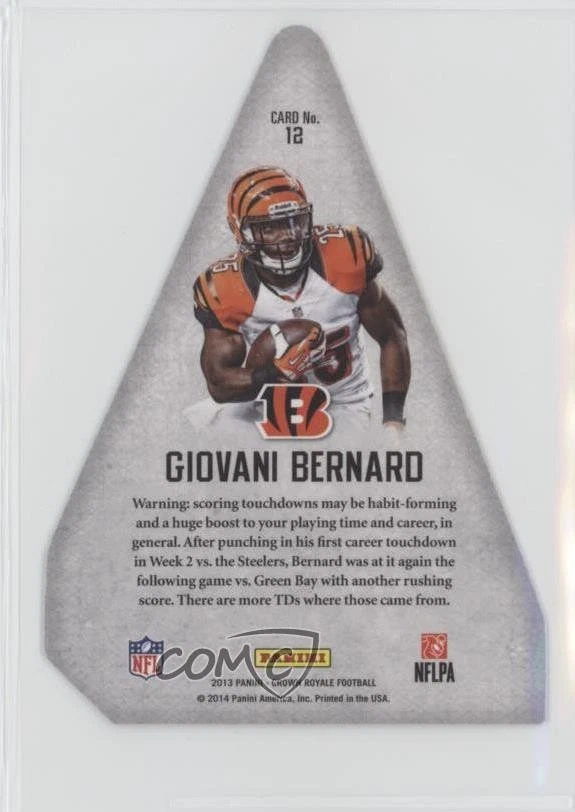 2013 Panini Crown Royale Rookie Retail Panini's Choice Giovani Bernard #12 RC - Image 2 of 2
