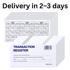 24 PCS Check Registers for Personal Checkbook, Easy to Read Checkbook Register