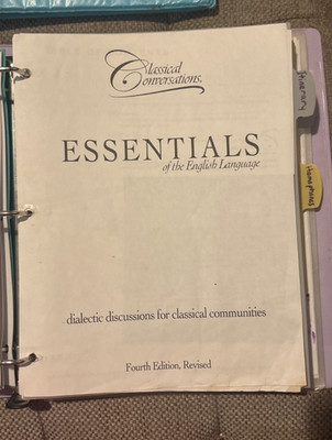 Classical Conversations Essentials English Language 4th Ed  Revised Christian