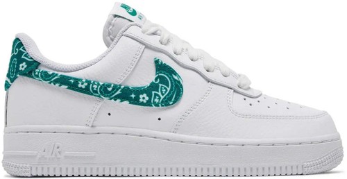 靴 NIKEAIR FORCE 1 LOW 07 Green Paisley Nike Air Force 1 Low '07 Essential White Green Paisley (W) | eBay