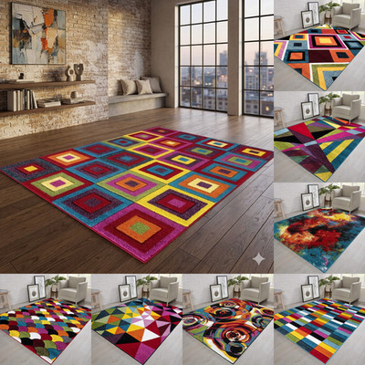 Luxus Mehrfarbig Großflächen Teppiche Modern Abstrakt Wohnzimmer Flur Läufer
