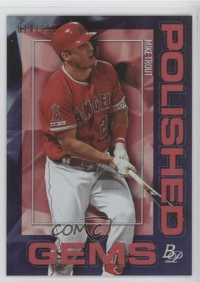 2020 Bowman Platinum Wal-Mart Polished Gems Purple /250 Mike Trout #PG-1 vq0