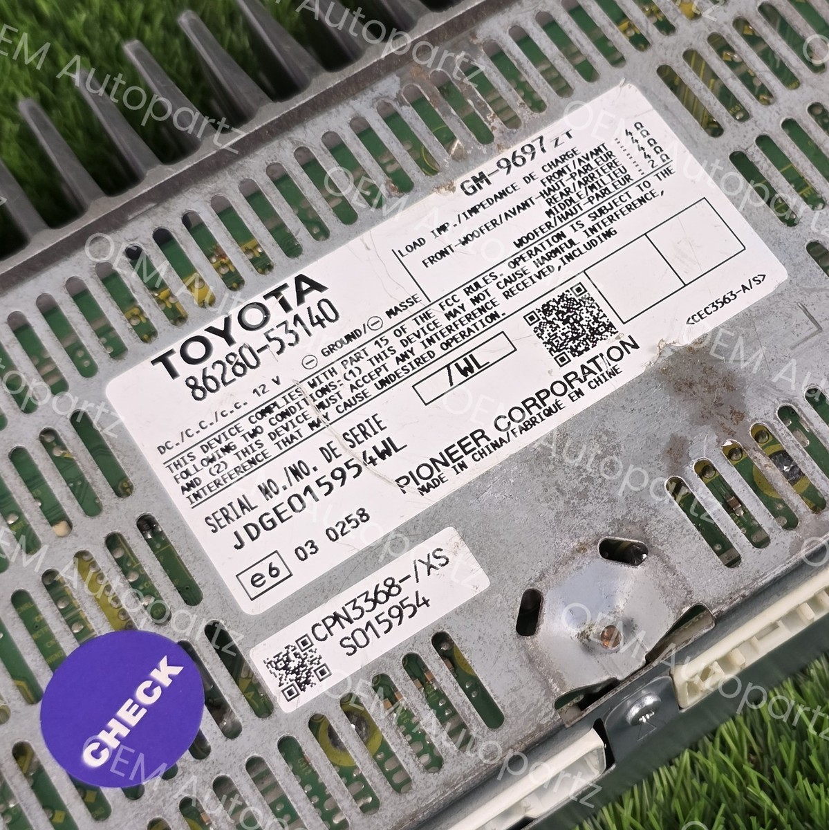 2010-2012 Lexus ISF IS250 IS350 Pioneer Amplifier 86280-53140 OEM