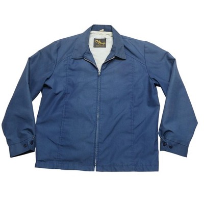 Vintage Cal Craft Jacket Mens Large Blue Cotton Zip Lined Workwear Made USA