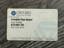 Kiss Card ACE FREHLEY Health Insurance Card Expired Vintage Kiss Memorabilia