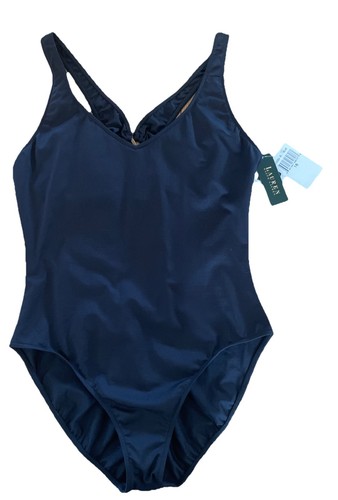 Lauren Ralph Lauren Women’s Black One Piece Bathing Suit Swimsuit Size 16