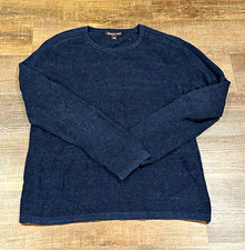 Michael Kors Men  s Navy Solid Crewneck Pullover Knit Sweater, M Regular