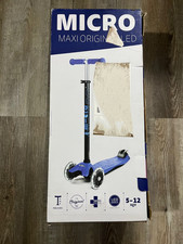 Monopattino Micro Maxi Originale LED Kickboard Blu Nuovo Scatola Aperta