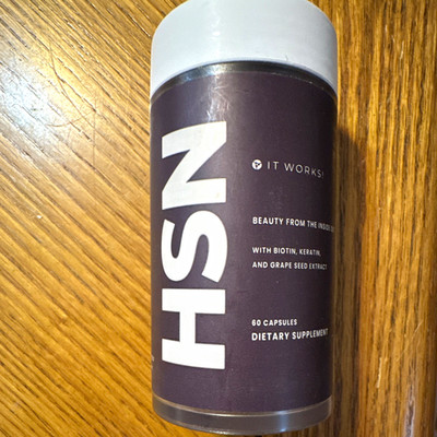 It Works! HSN Hair Skin & Nails Supplement Capsules Biotin Keratin 60 Count
