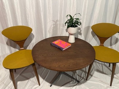 Pair Norman Cherner Plycraft MCM Mid-Century Modern Walnut Side Chairs Original
