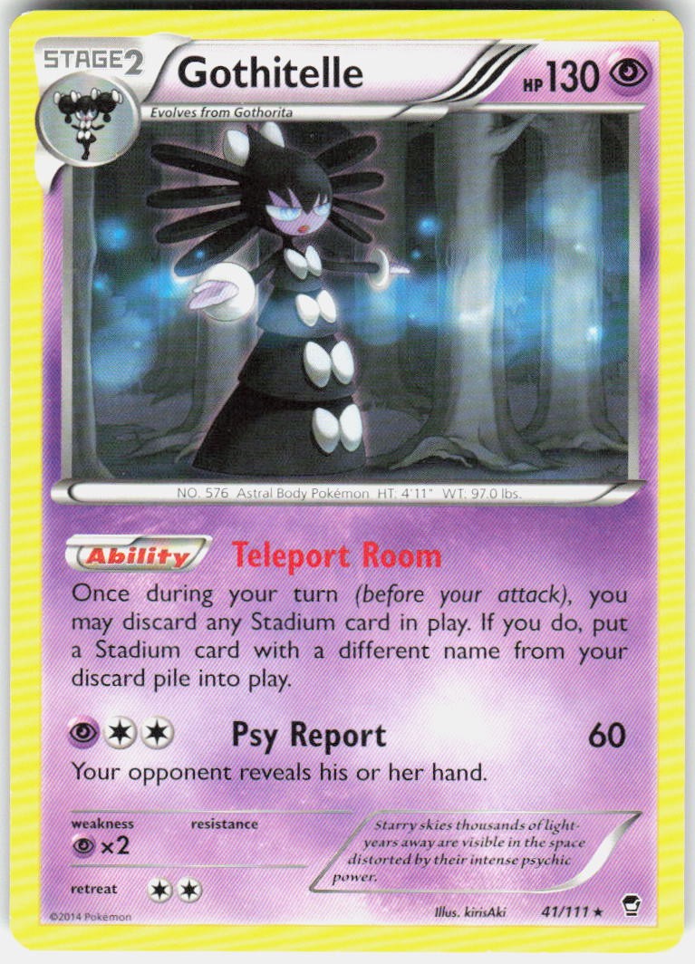 Gothitelle 41/111 R Furious Fists Pokemon Near Mint