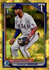 Echedry Vargas 1st Bowman #BCP-163 #/75 Texas Rangers