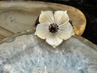 Vintage .925 Mother Of Pearl Flower Ring Sz 7.75 — photo 4