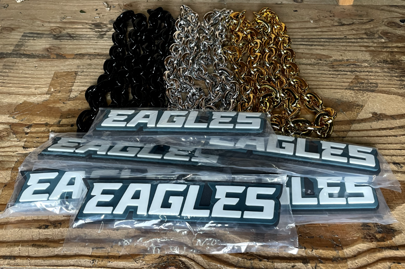 6 New Licensed NFL Philadelphia Eagles Word 36'' Fanchain Stadium Wholesale USA