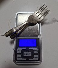 Silberbesteck Einzelteil: 2x Silber Gabel punziert, ca. 47