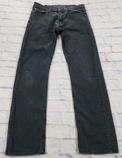 Levis 514 Jeans Slim Straight MENS 34X34 Black Out Medium Wash VINTAGE Y2K 
