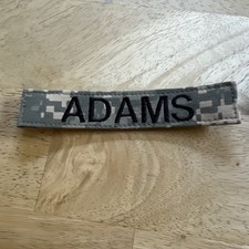 MILITARY PATCH Digital Camo HOOK AND LOOP ACU TAPE WITH NAME ADAMS
