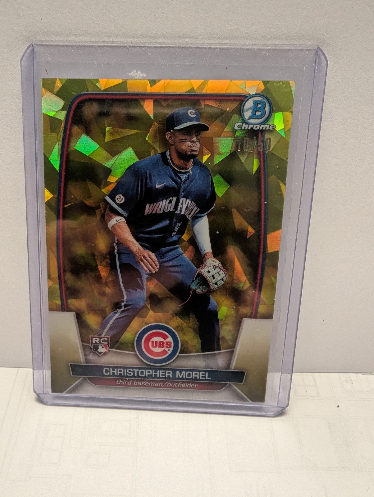 2023 Bowman Chrome Sapphire Christopher Morel #71 Yellow /50