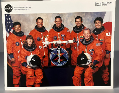 NASA STS-92 Discovery ISS Z1 Truss Lithograph JSCCL-171. Baseball Cap Estate Lot