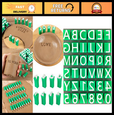 Mini Alphabet Stamps for Clay  Polymer - Uppercase Letters  Numbers for DIY Cr