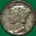 1928-D Mercury Dime Very Fine VF Coin #36870