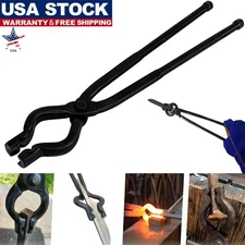 17 Inch V-Bit Bolt Knife Making Blacksmith Tongs Bladesmith Wolf Jaw Anvil Forge